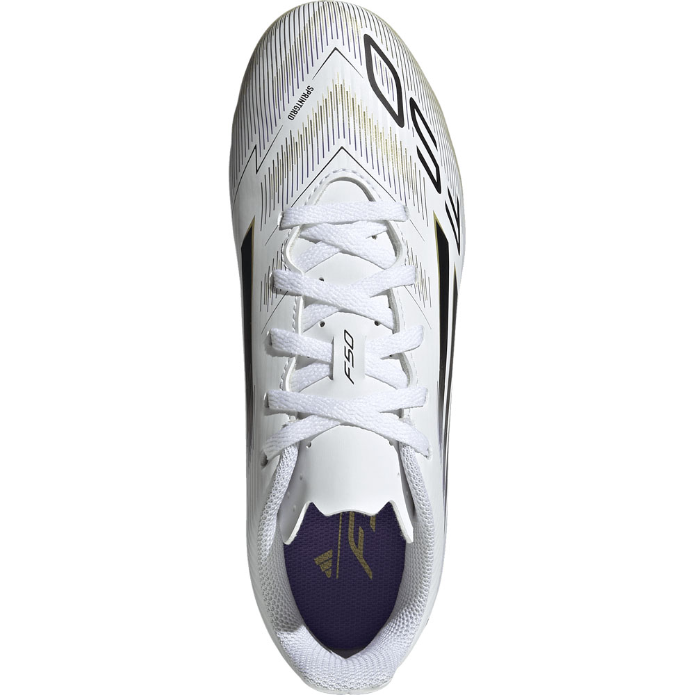 adidas F50 Club FG Jr - white/black/gold metalic | Soccer Center