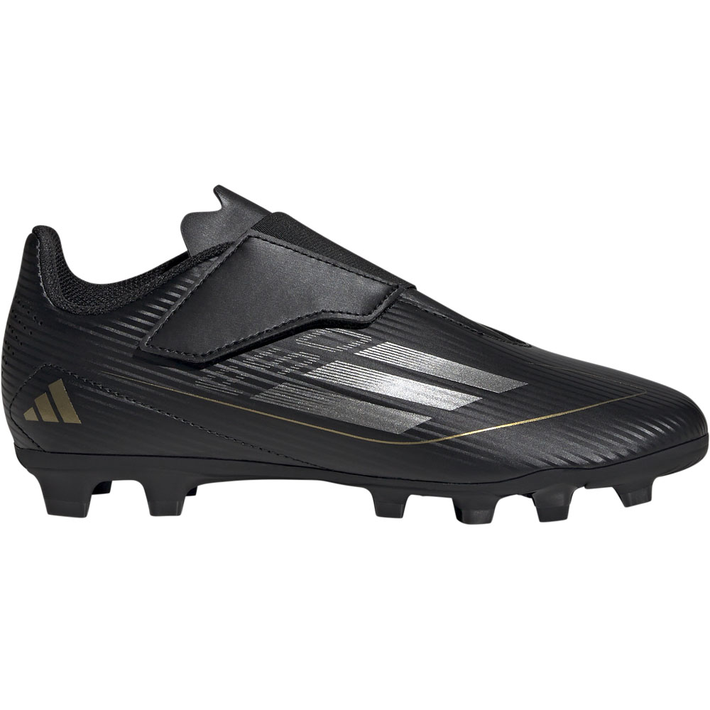 adidas F50 Club Velcro FxG Jr - black/iron/gold | Soccer Center