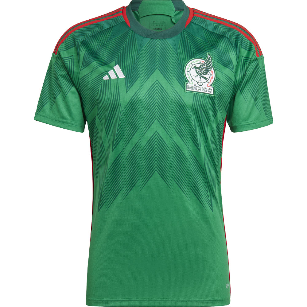 adidas Mexico 2022 home jersey - men's - vivid green/collegiate green/red
