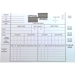 Official Sports International Referee report form