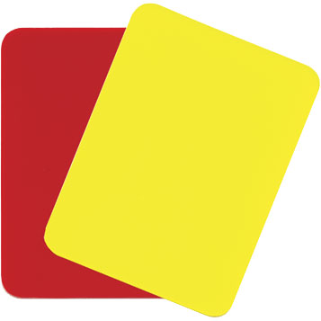 Referee warning cards 