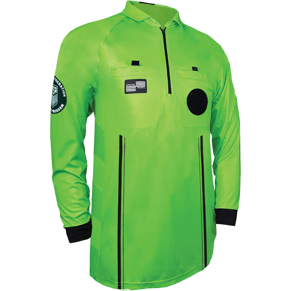 Long Sleeve Pro Style USSF Official Soccer Referee Jerseys 