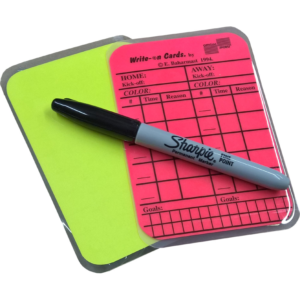 Official Sports International Write-on referee warning cards