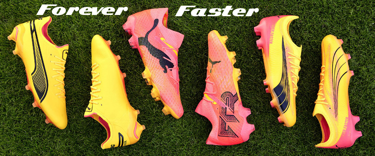 The Forever Fast pack of footwear from Puma is now available at Soccer Center